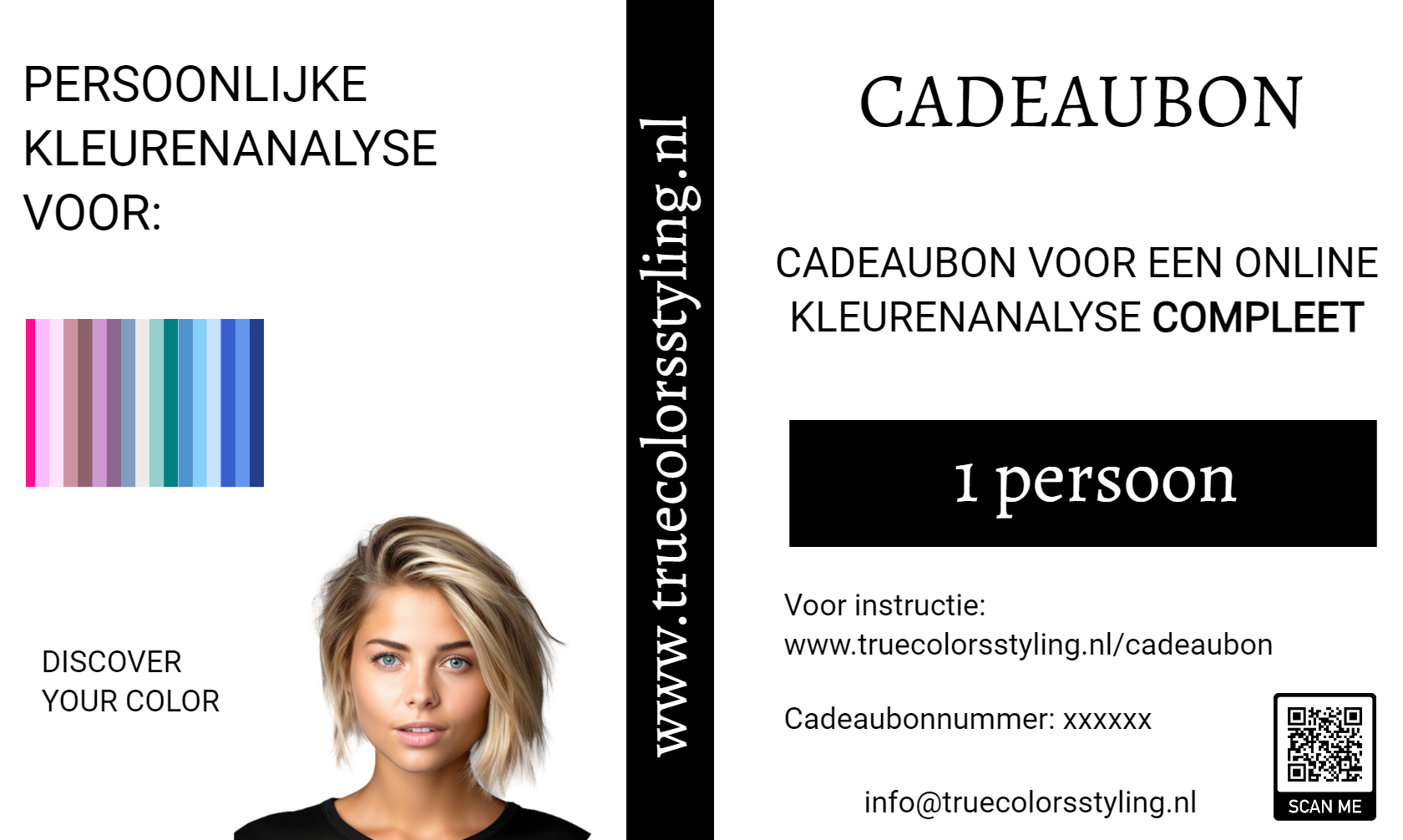 gepersonaliseerde cadeaubon True Colors Styling